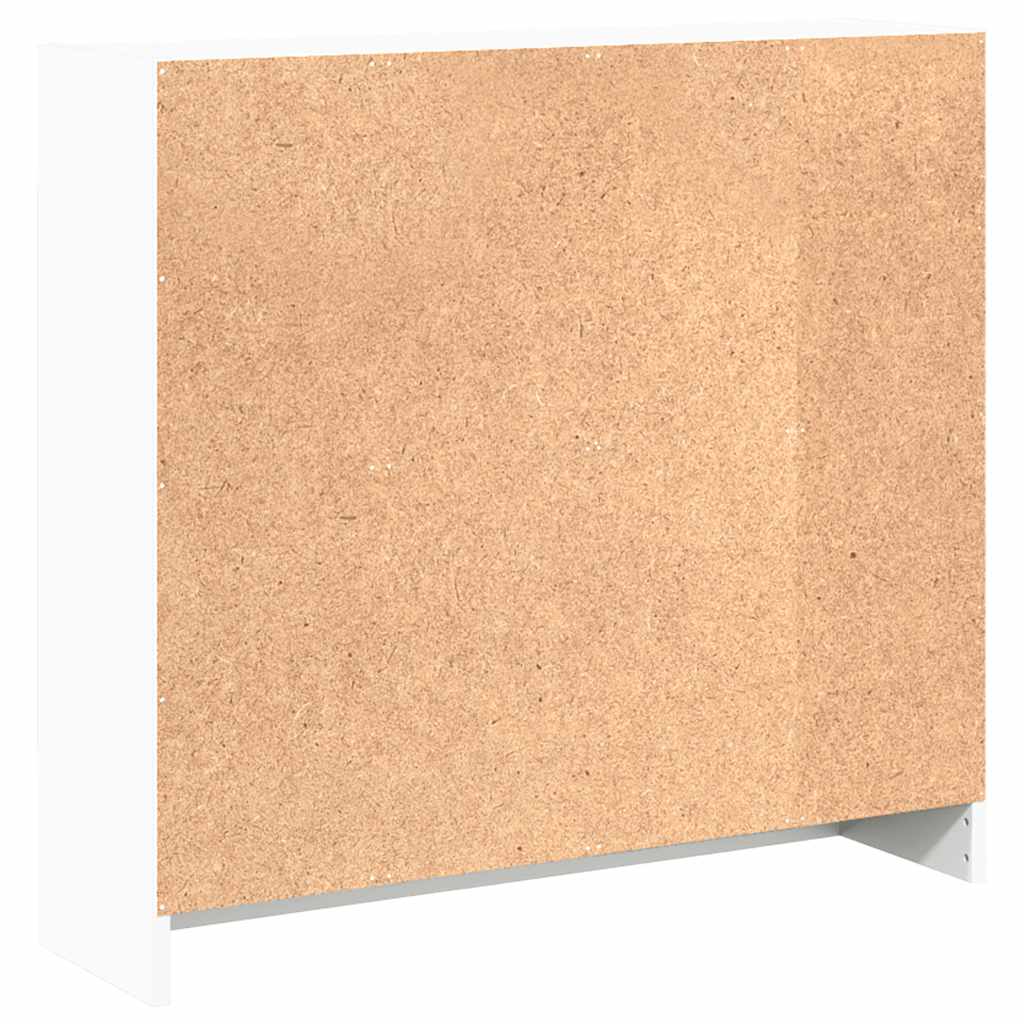 Bookshelf White 80x24x75 cm Engineered Wood