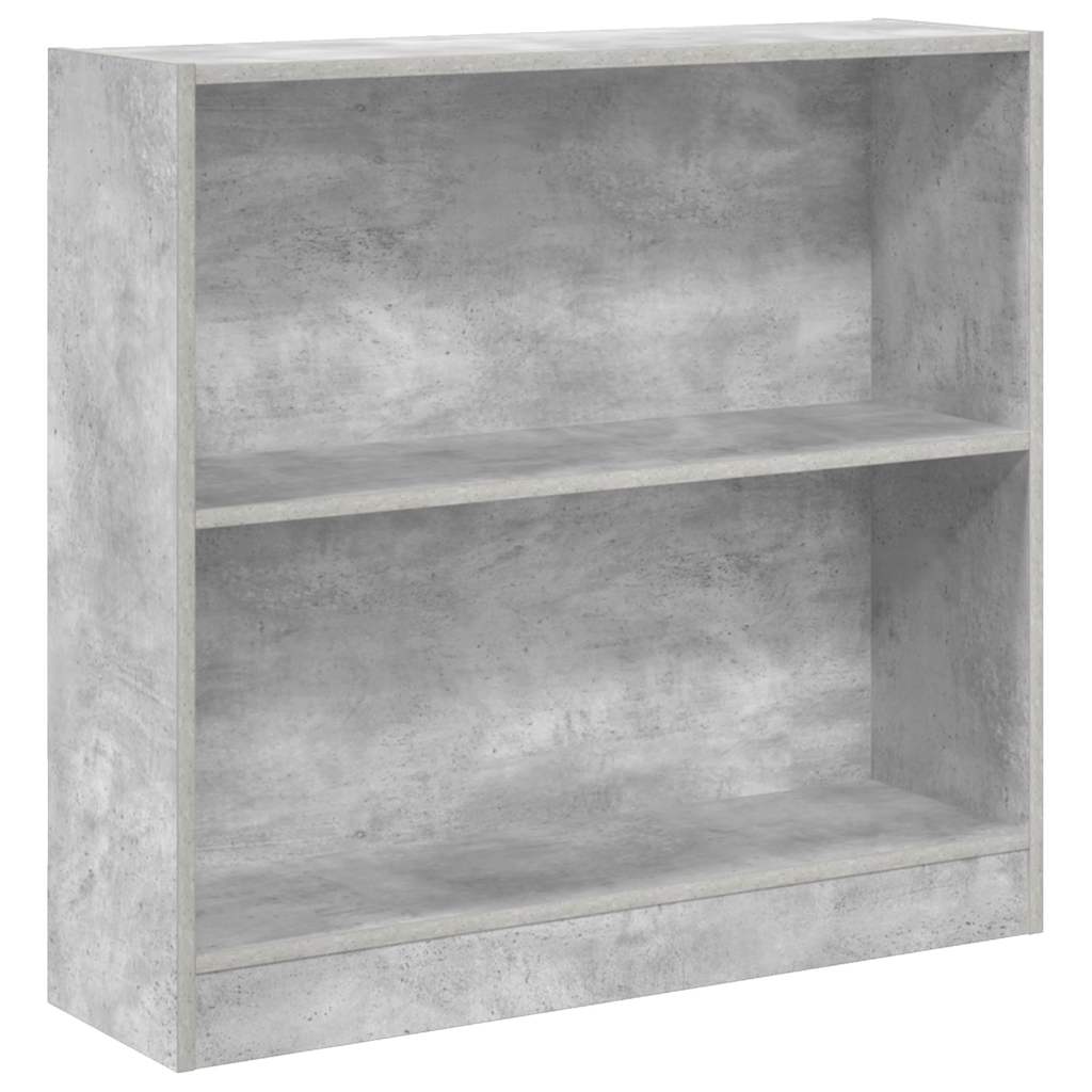 Bookshelf Concrete Grey 80x24x75 cm Engineered Wood