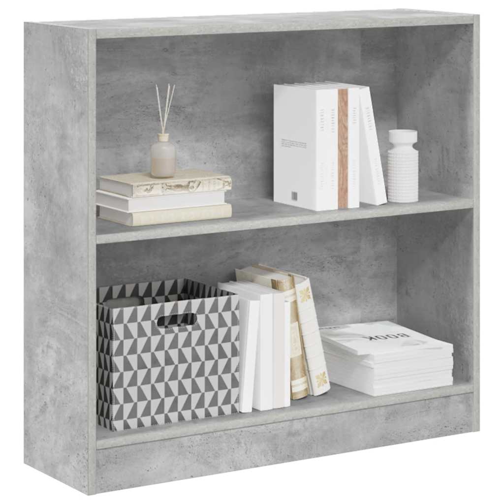 Bookshelf Concrete Grey 80x24x75 cm Engineered Wood