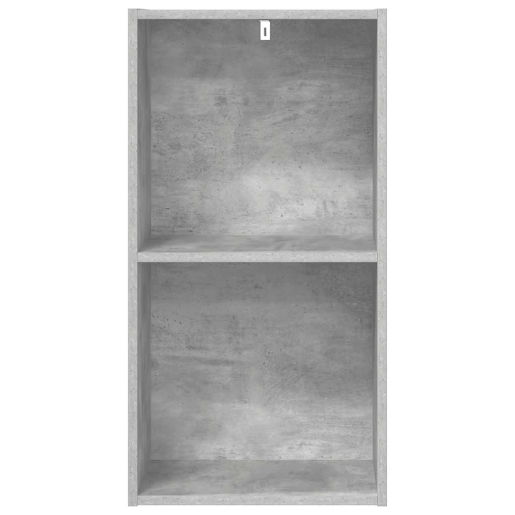 2-Tier Book Cabinet Concrete Grey 40x30x76.5 cm Engineered Wood