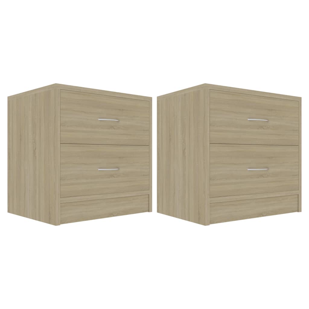 Bedside Cabinets 2 pcs Sonoma Oak 40x30x40 cm Engineered Wood