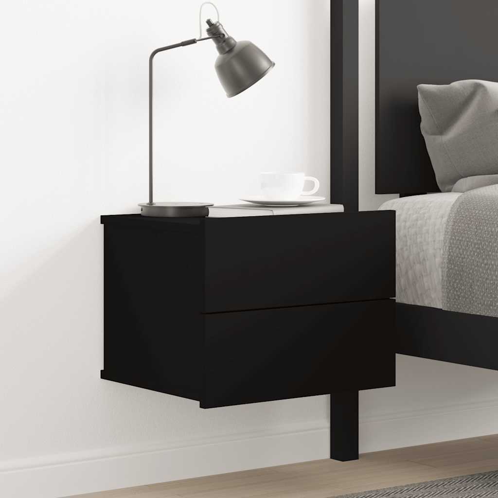 Bedside Cabinet Black 40x30x30 cm Engineered Wood