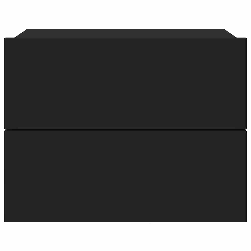 Bedside Cabinets 2 pcs Black 40x30x30 cm Engineered Wood