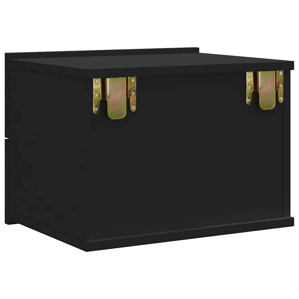 Bedside Cabinets 2 pcs Black 40x30x30 cm Engineered Wood