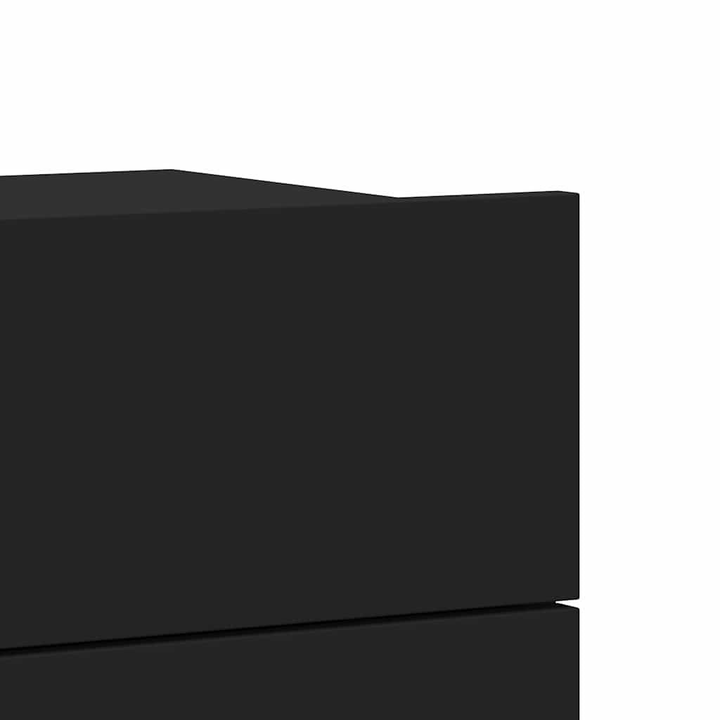 Bedside Cabinets 2 pcs Black 40x30x30 cm Engineered Wood