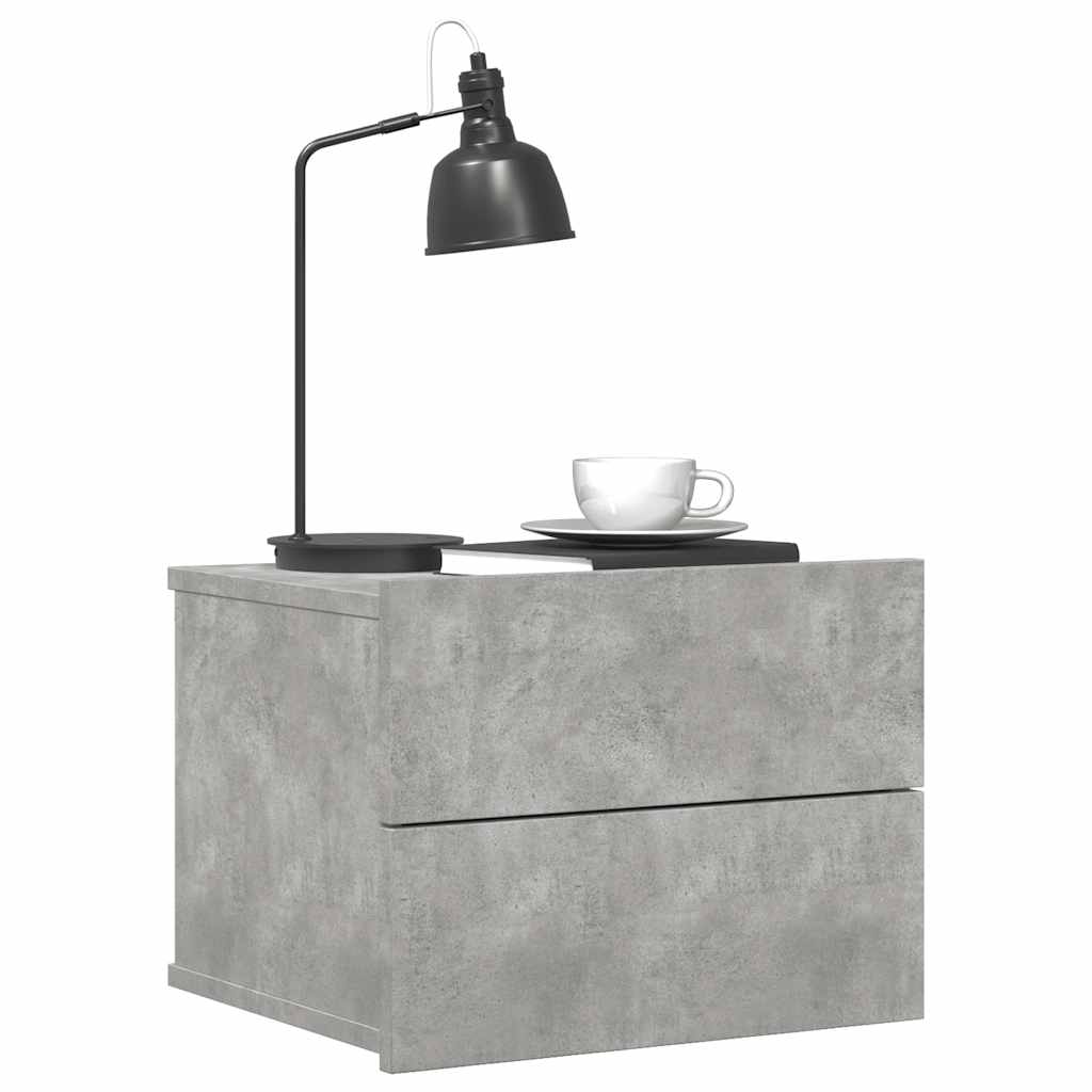 Bedside Cabinet Concrete Grey 40x30x30 cm Engineered Wood