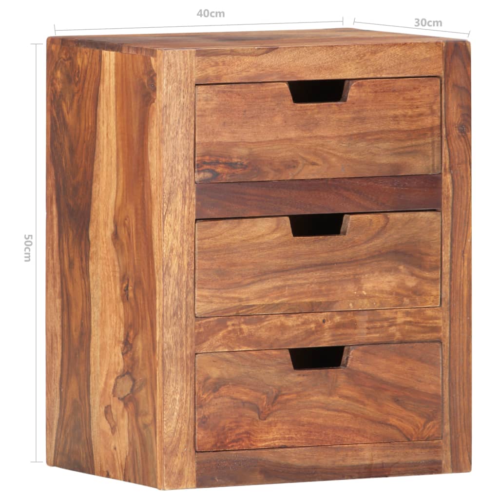 Bedside Cabinet 40x30x50 cm Solid Acacia Wood