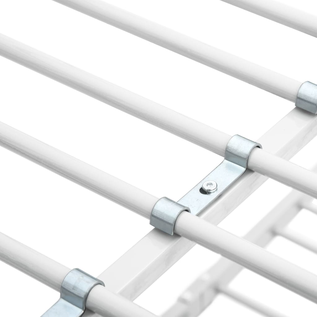 Bunk Bed Frame without Mattress White Metal 140x200 cm/90x200 cm