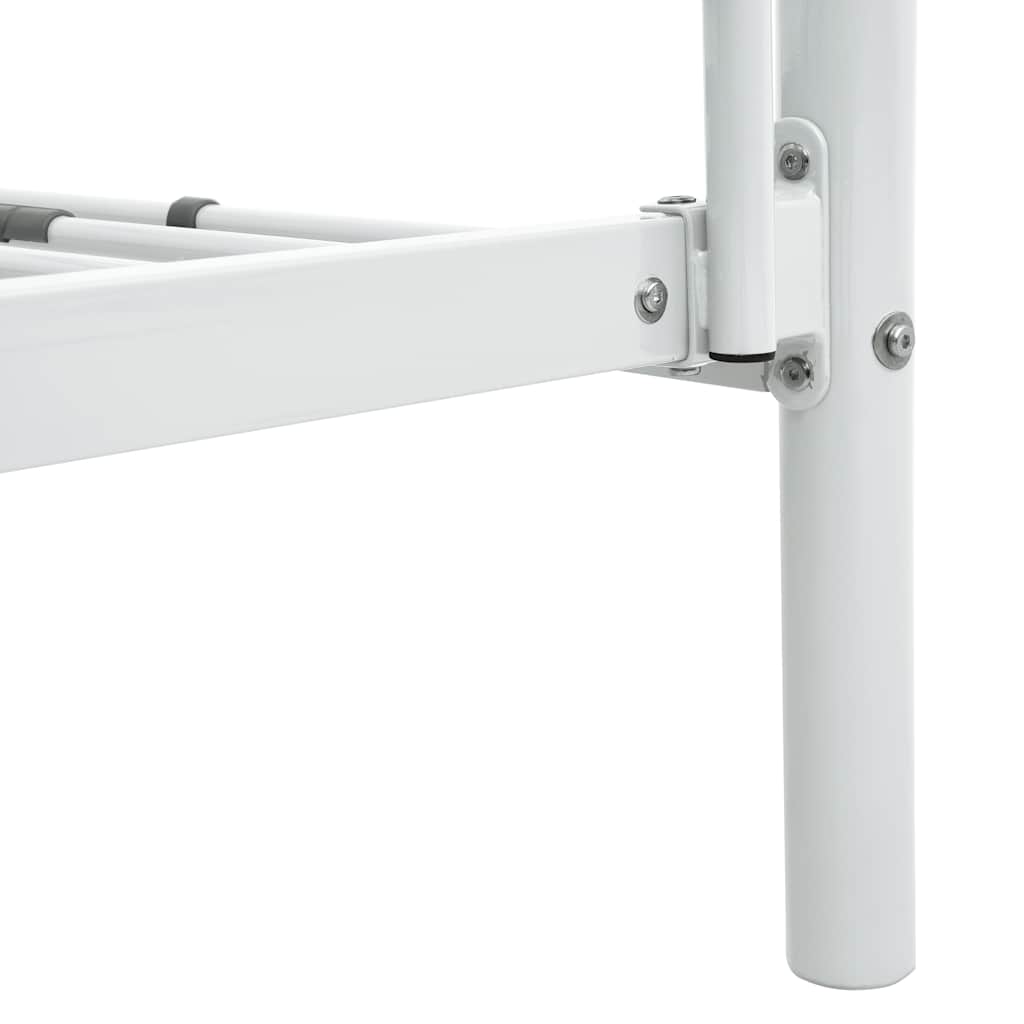 Bunk Bed without Mattress White Metal 90x200cm
