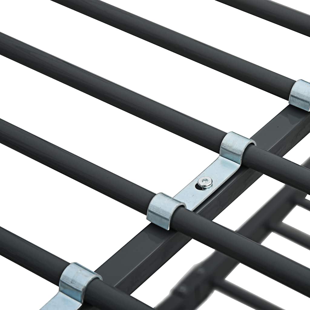 Bunk Bed without Mattress Black Metal 90x200cm