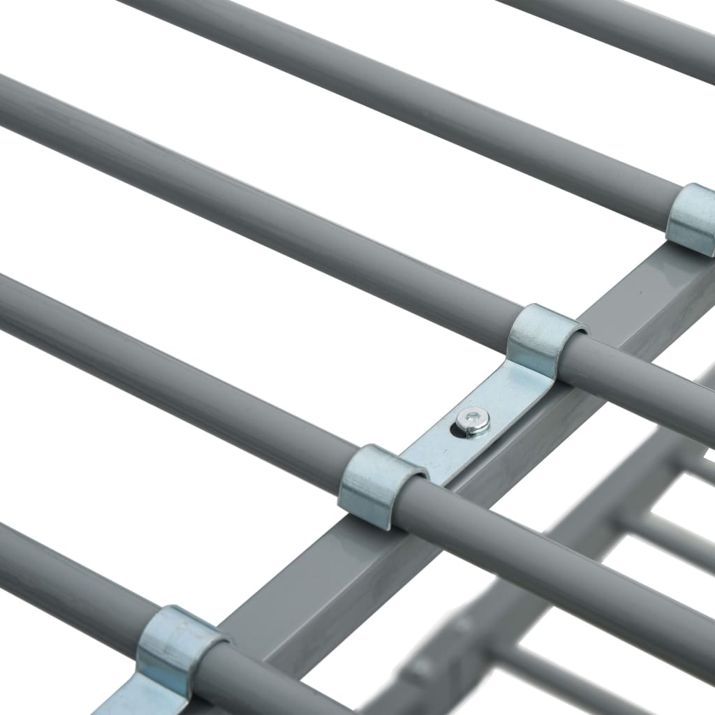 Bunk Bed without Mattress Grey Metal 90x200 cm