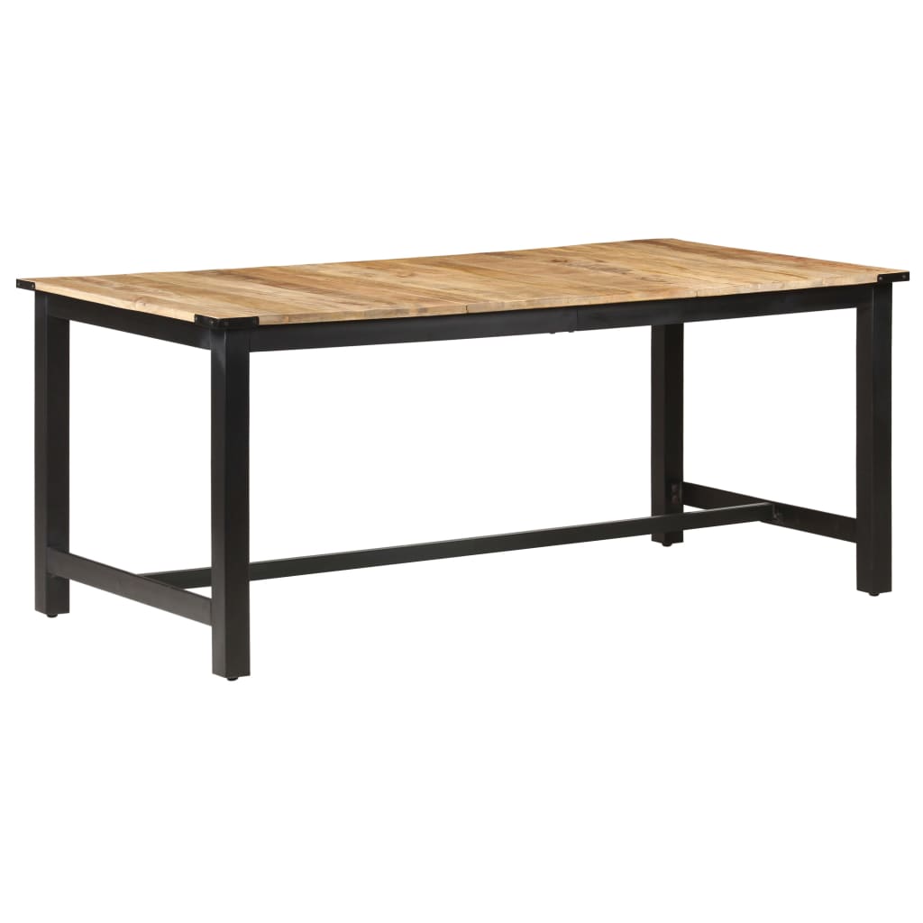 Dining Table 180x90x76 cm Solid Rough Mango Wood
