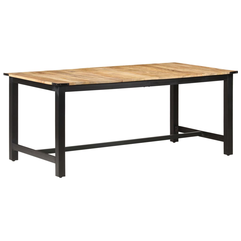 Dining Table 180x90x76 cm Solid Rough Mango Wood