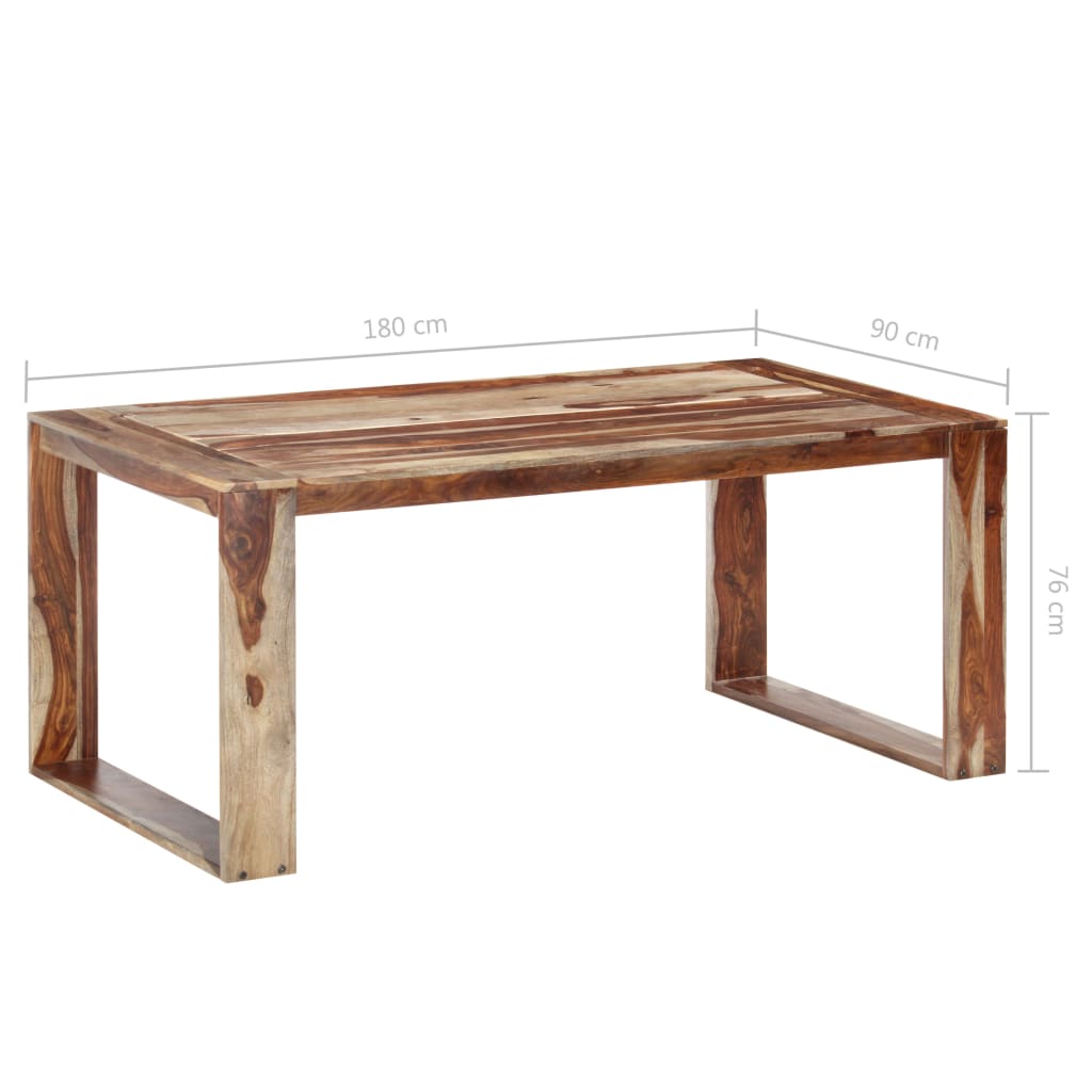 Dining Table 180x90x76 cm Solid Wood