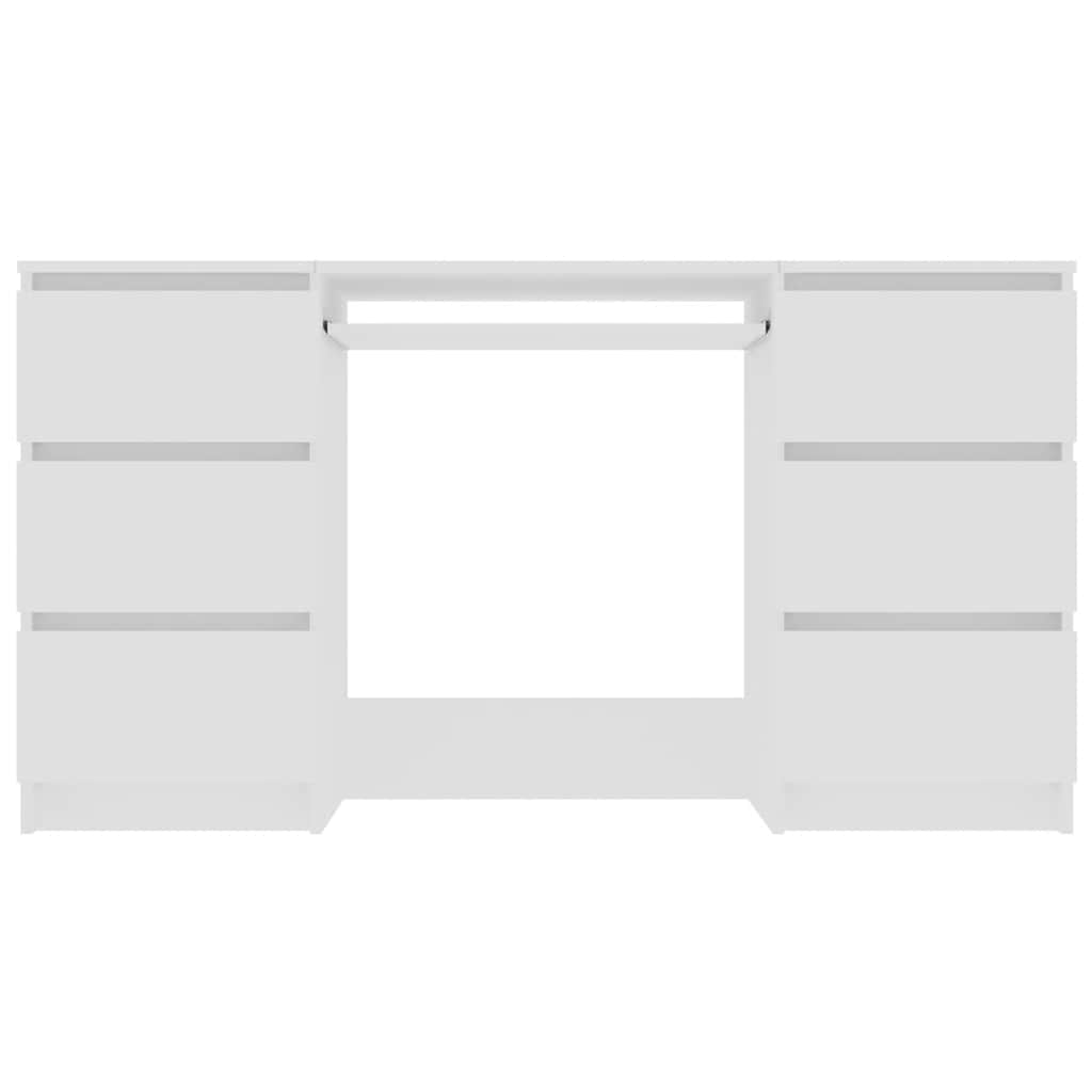 Writing Desk White 140x50x77 cm Engineered Wood