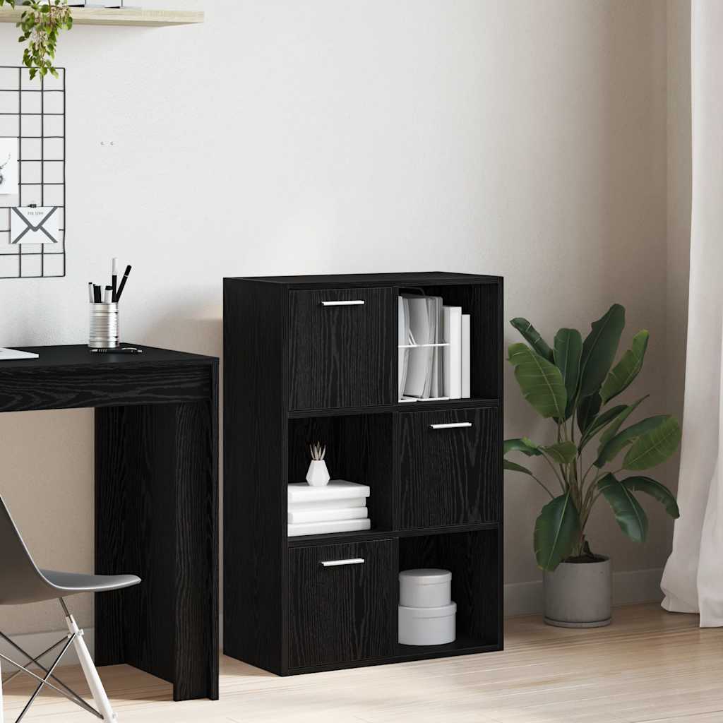Storage Cabinet Black 60x29.5x90 cm Engineered Wood