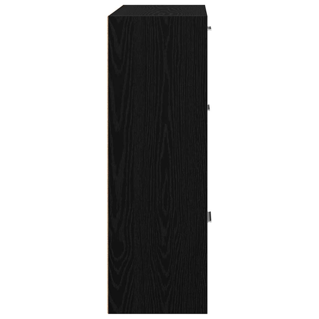 Storage Cabinet Black 60x29.5x90 cm Engineered Wood