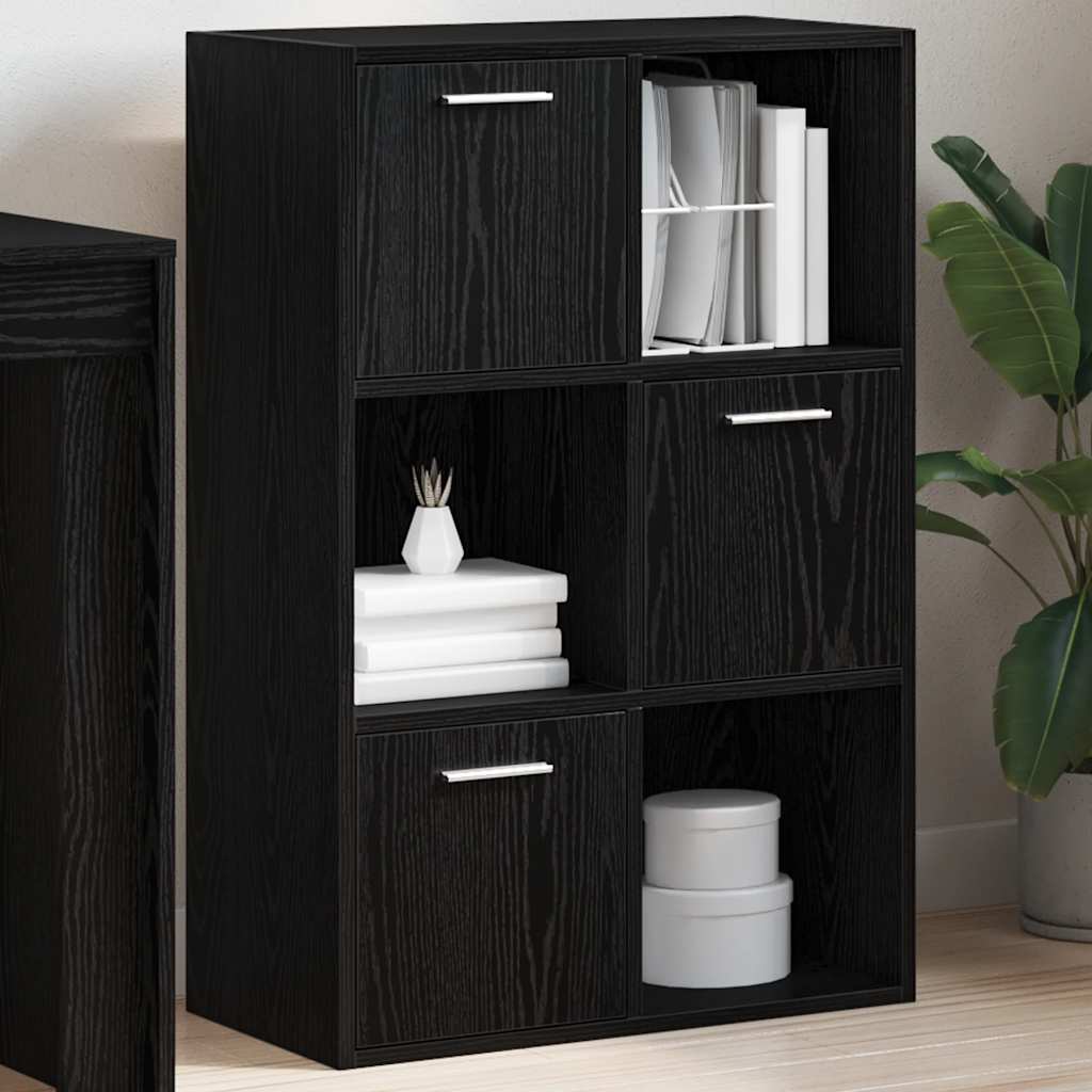 Storage Cabinet Black 60x29.5x90 cm Engineered Wood