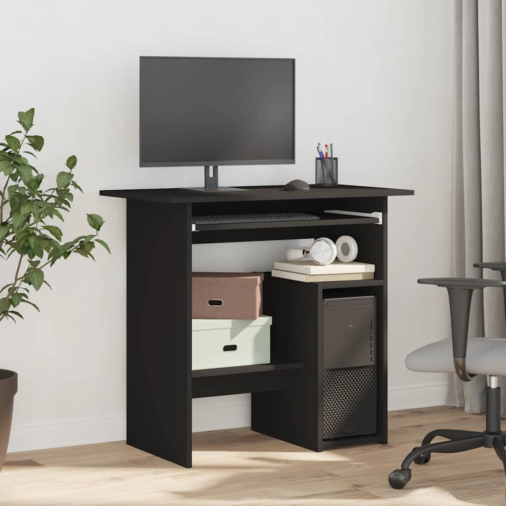 Desk Black 80x45x74 cm Engineered Wood