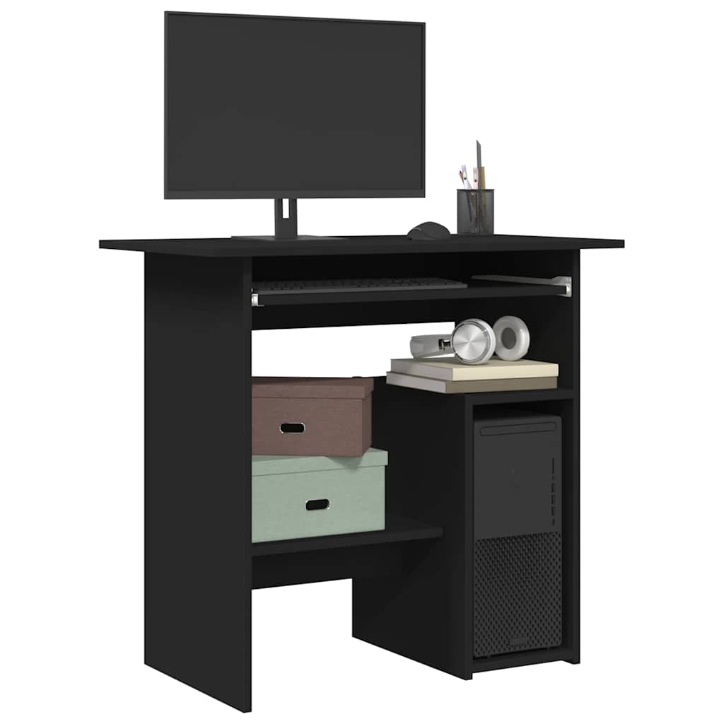 Desk Black 80x45x74 cm Engineered Wood