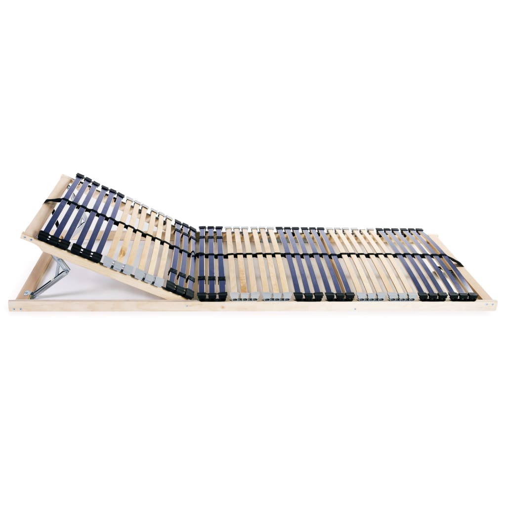Slatted Bed Bases without Mattress 2 pcs with 42 Slats 80x200 cm