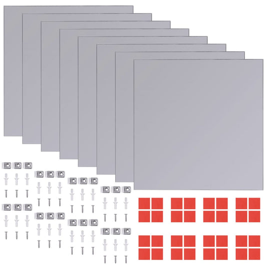 Frameless Mirror Tiles Glass 16 Pcs 20.5 Cm