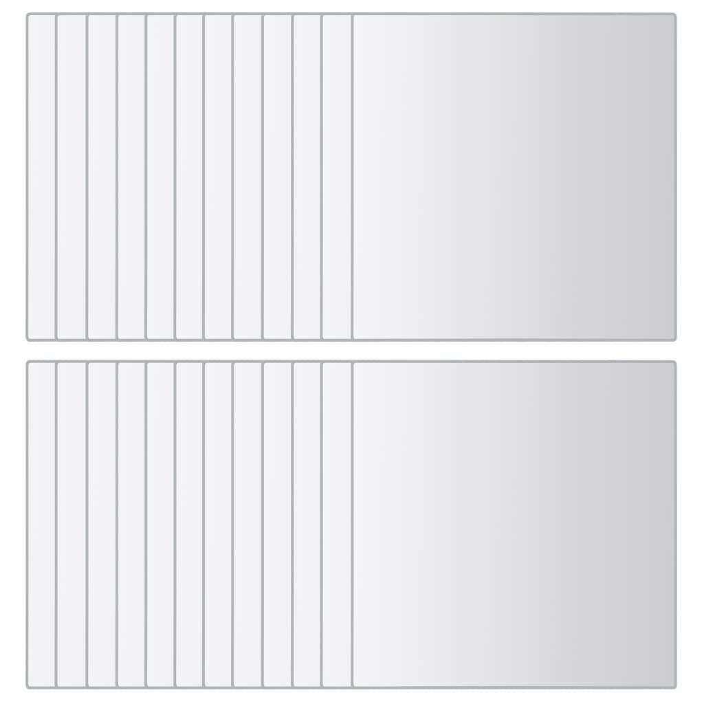 48 Pcs Mirror Tiles Square Glass