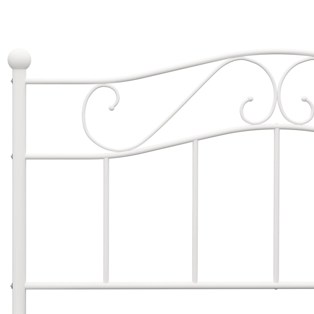 284519 vidaXL Bed Frame without Mattress White Metal 140x200 cm
