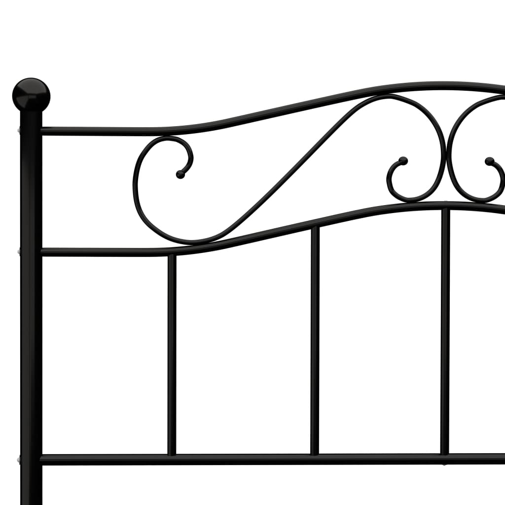 284525 vidaXL Bed Frame without Mattress Black Metal 120x200 cm