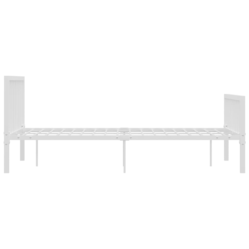 284564 vidaXL Bed Frame without Mattress White Metal 120x200 cm