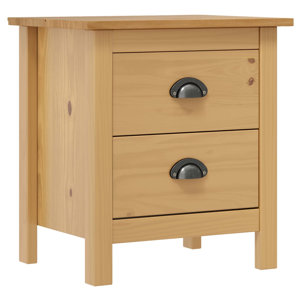 Bedside Cabinets Hill 2pcs 46x35x49.5cm Solid Pine Wood