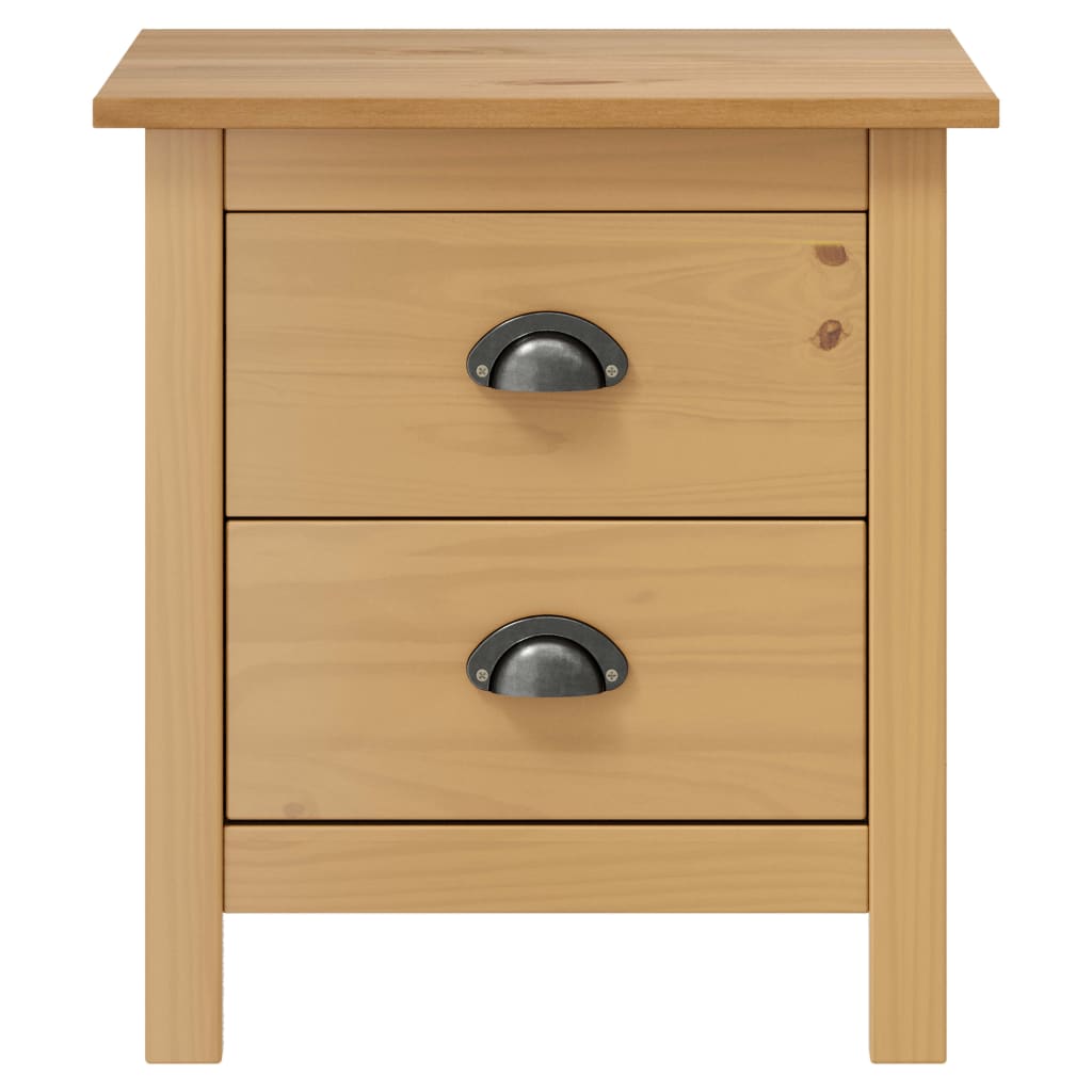 Bedside Cabinets Hill 2pcs 46x35x49.5cm Solid Pine Wood