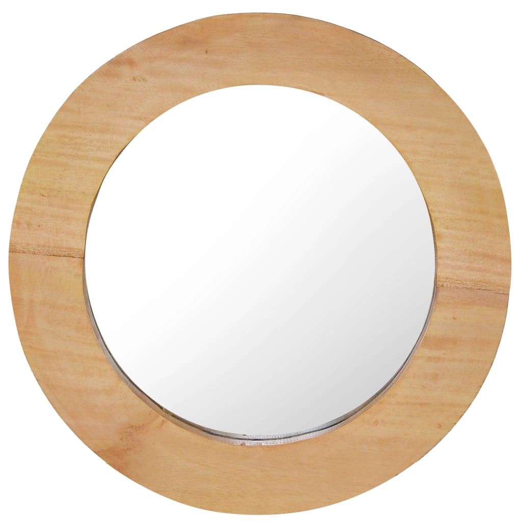 Wall Mirror 60 Cm Teak Round