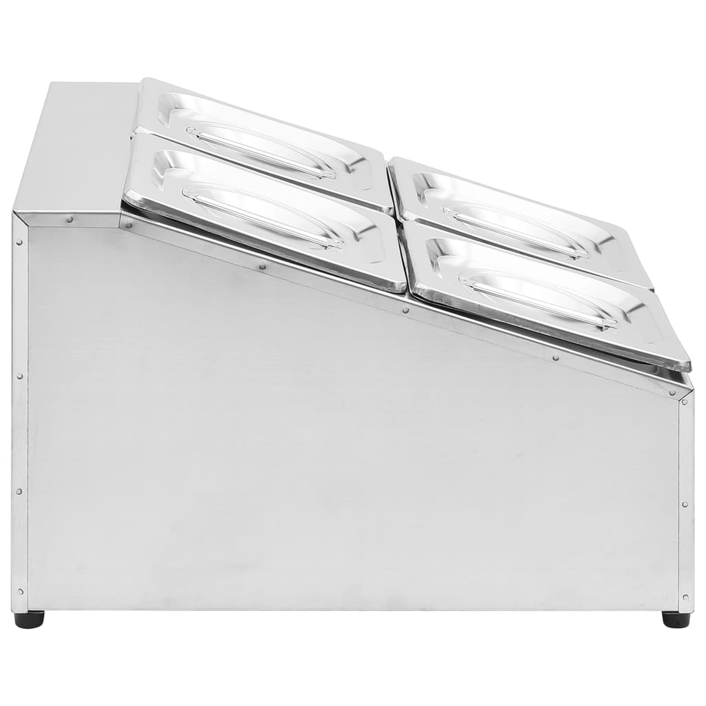 Gastronorm Container Holder with 4 GN 1/6 Pan Stainless Steel