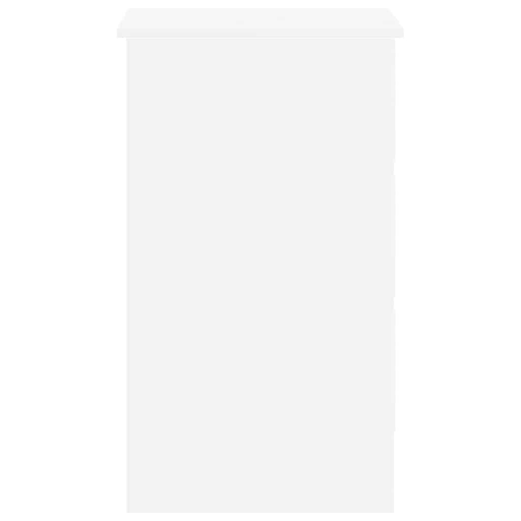 Desk White 90x45x76 cm Engineered Wood