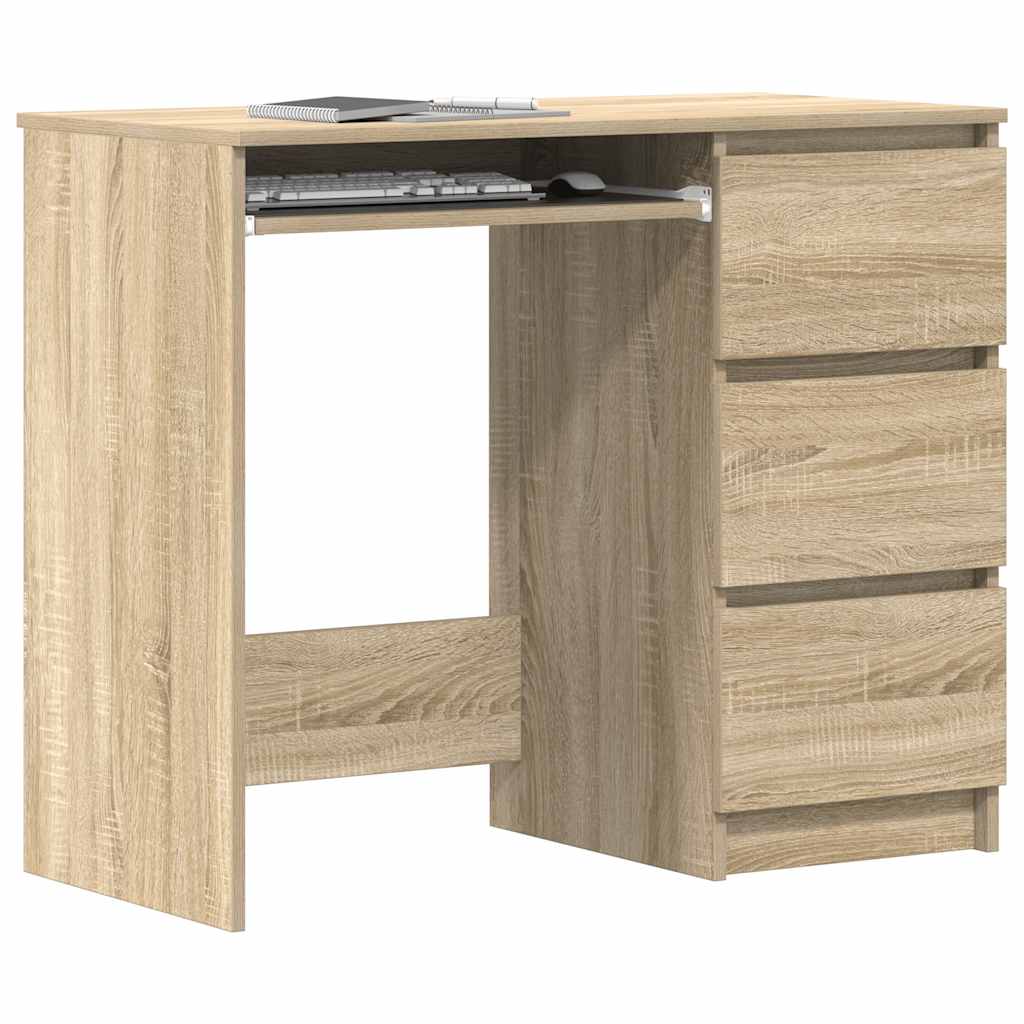 Desk Sonoma Oak 90x45x76 cm Engineered Wood