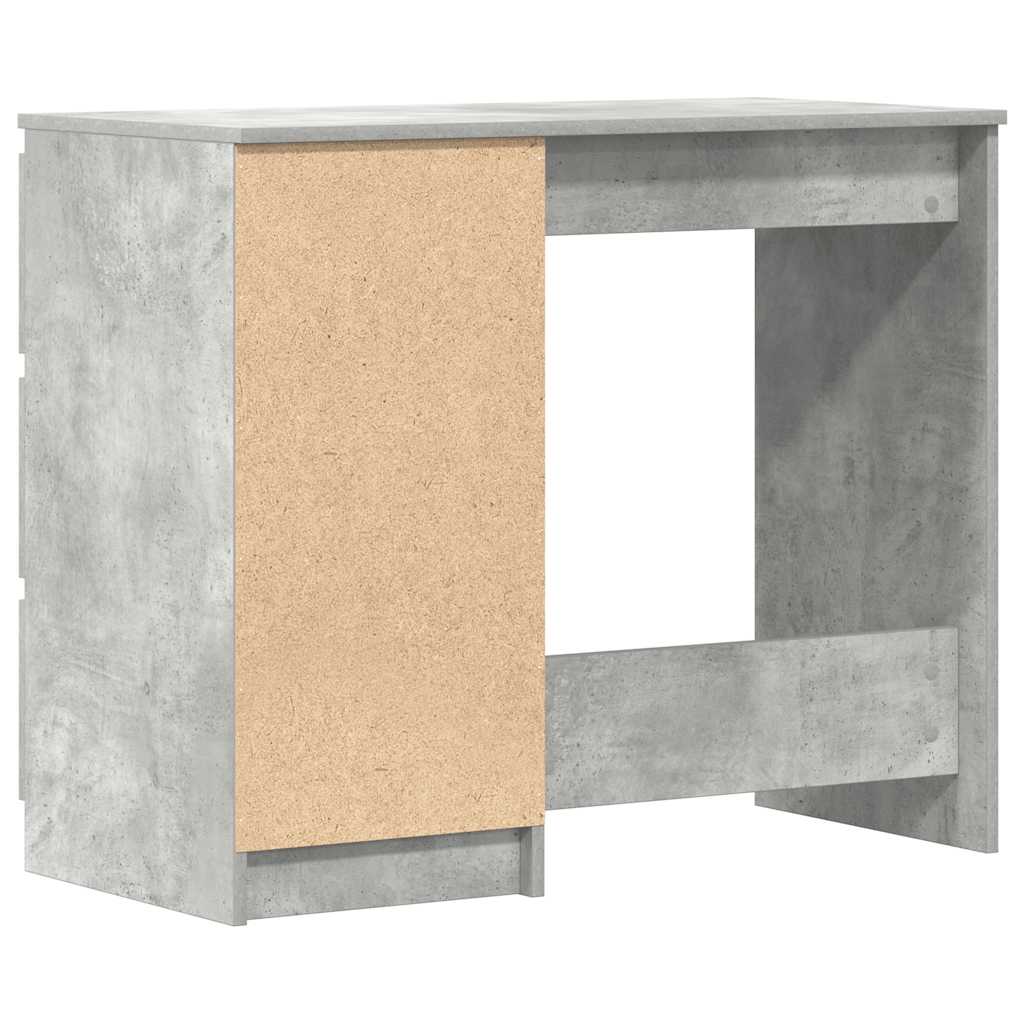 Desk Concrete Grey 90x45x76 cm Engineered Wood