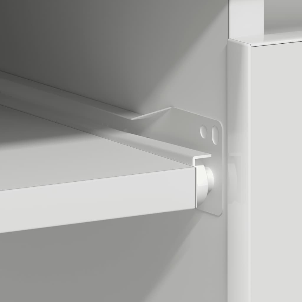 Desk High Gloss White 90x45x76 cm Engineered Wood