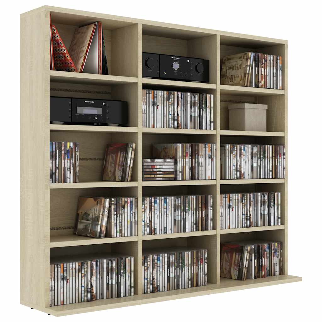 CD Cabinet Sonoma Oak 100x23x89.5 cm Engineered Wood