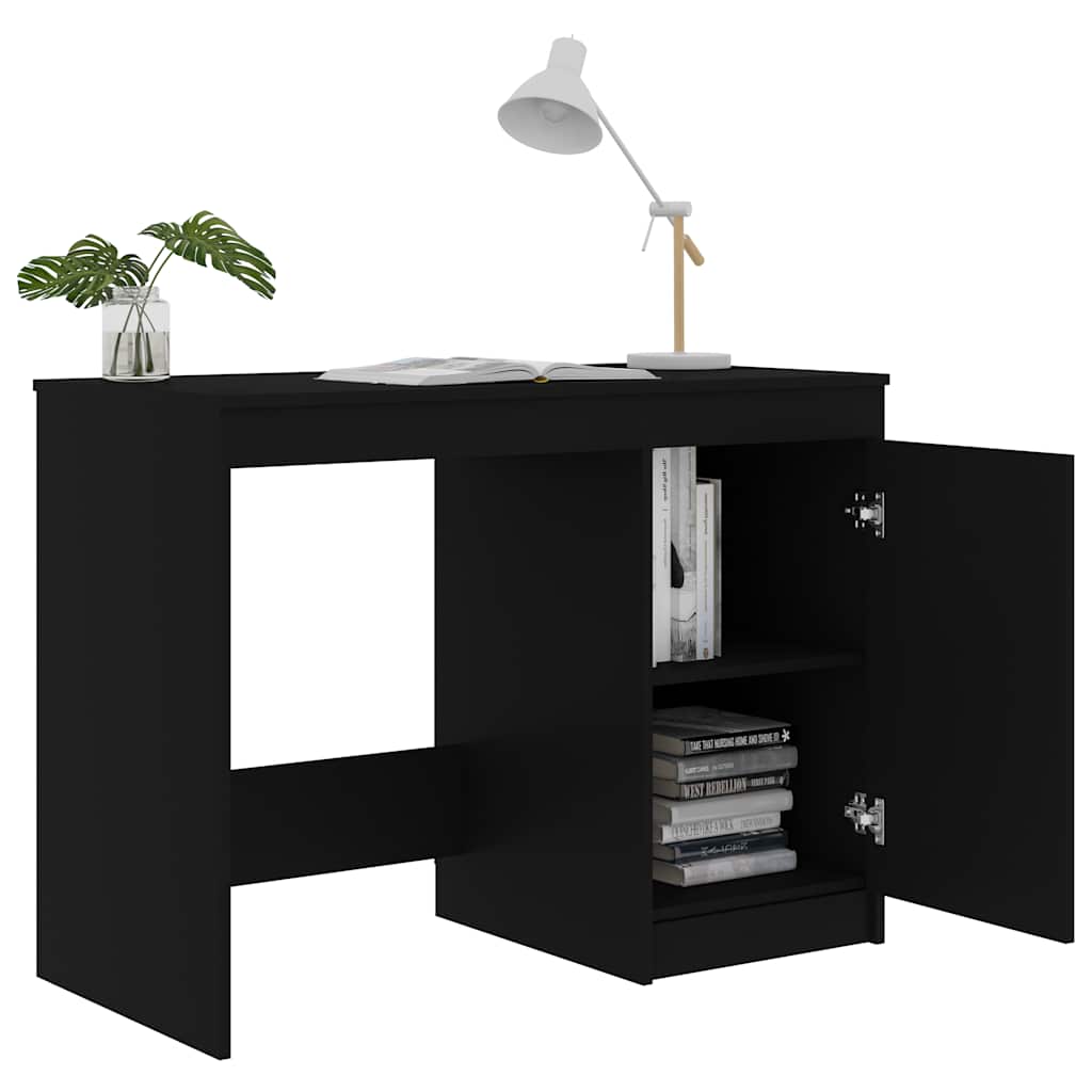 Desk Black 100x50x76 cm Engineered Wood