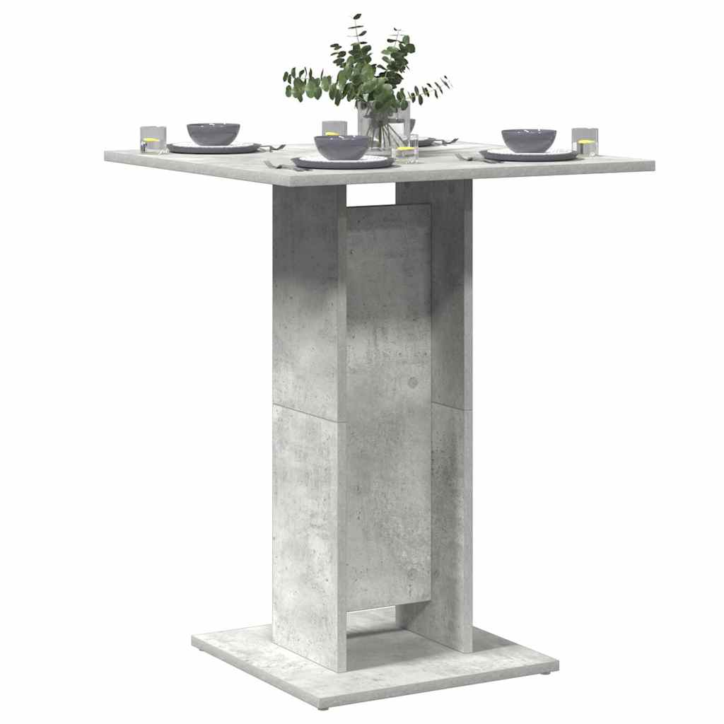 Bistro Table Concrete Grey 60x60x75 cm Engineered Wood