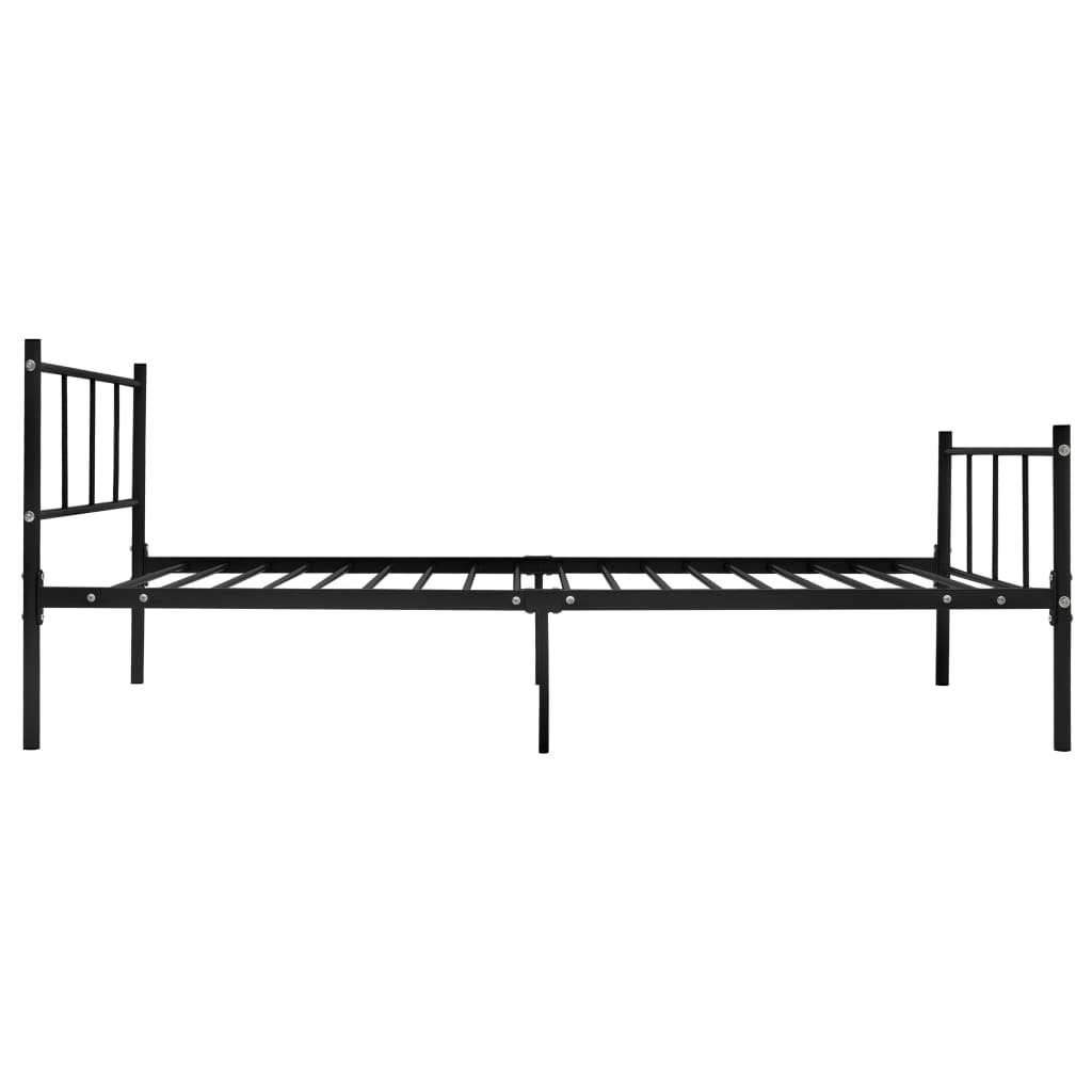 Bed Frame without Mattress Black Metal 90x200 cm