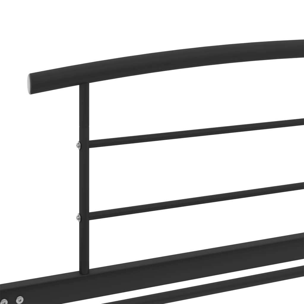 284657 vidaXL Bed Frame without Mattress Black Metal 100x200 cm