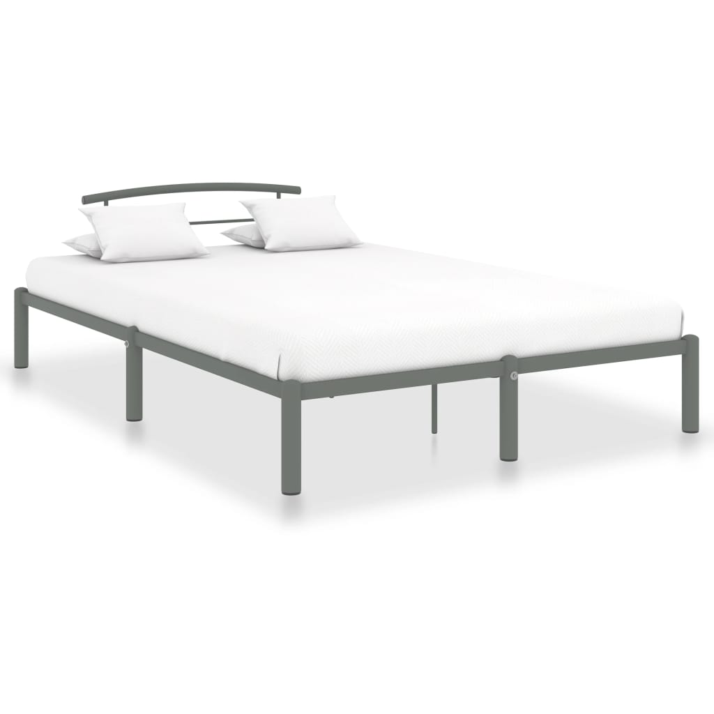 284664 vidaXL Bed Frame without Mattress Grey Metal 120x200 cm