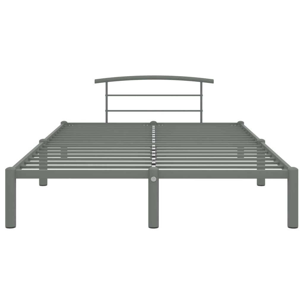 284664 vidaXL Bed Frame without Mattress Grey Metal 120x200 cm