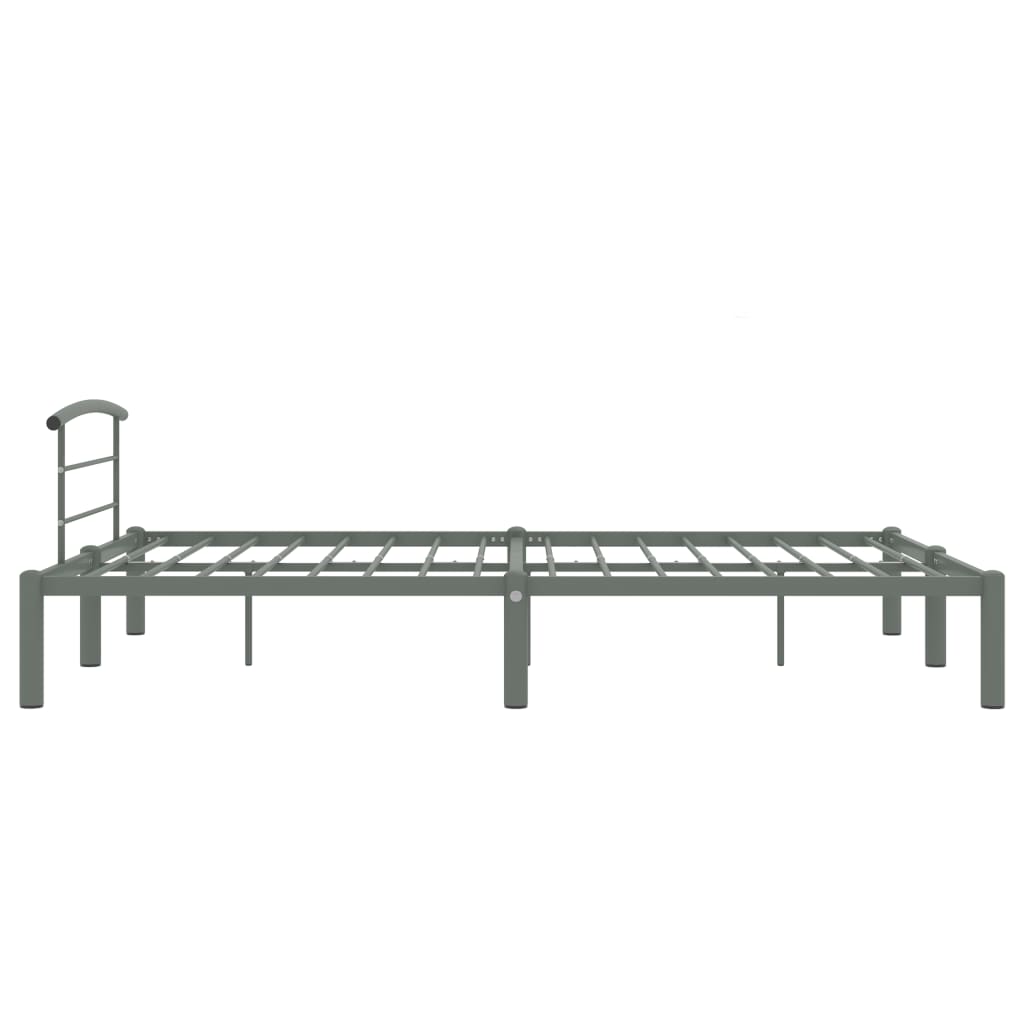 284664 vidaXL Bed Frame without Mattress Grey Metal 120x200 cm