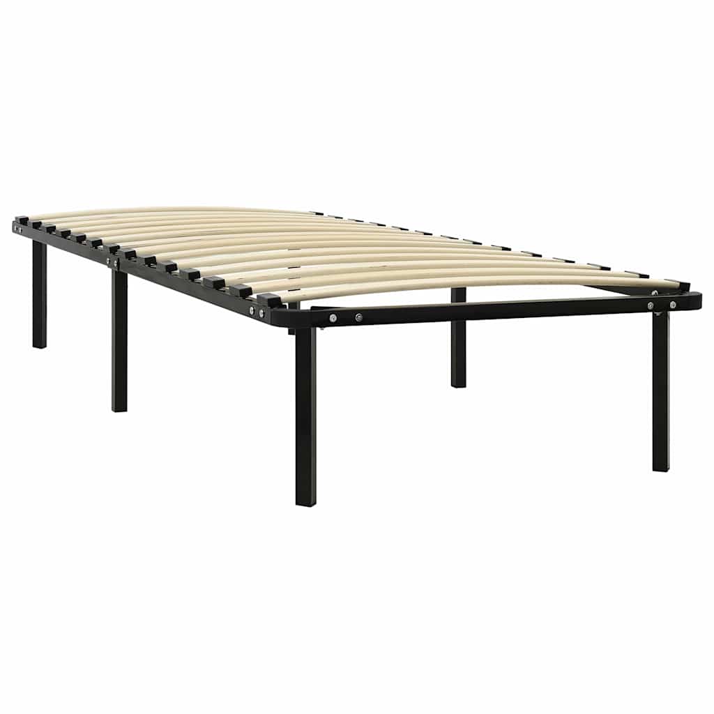 Bed Frame without Mattress Black Metal 90x200 cm