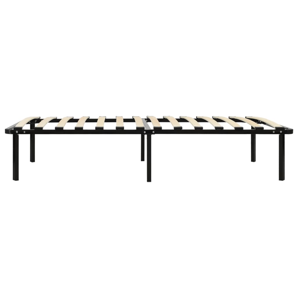 Bed Frame without Mattress Black Metal 100x200 cm