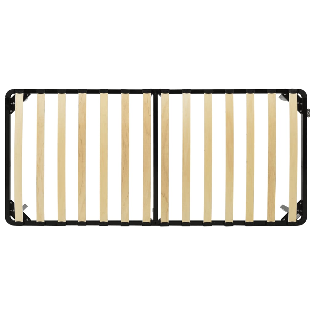 Bed Frame without Mattress Black Metal 100x200 cm