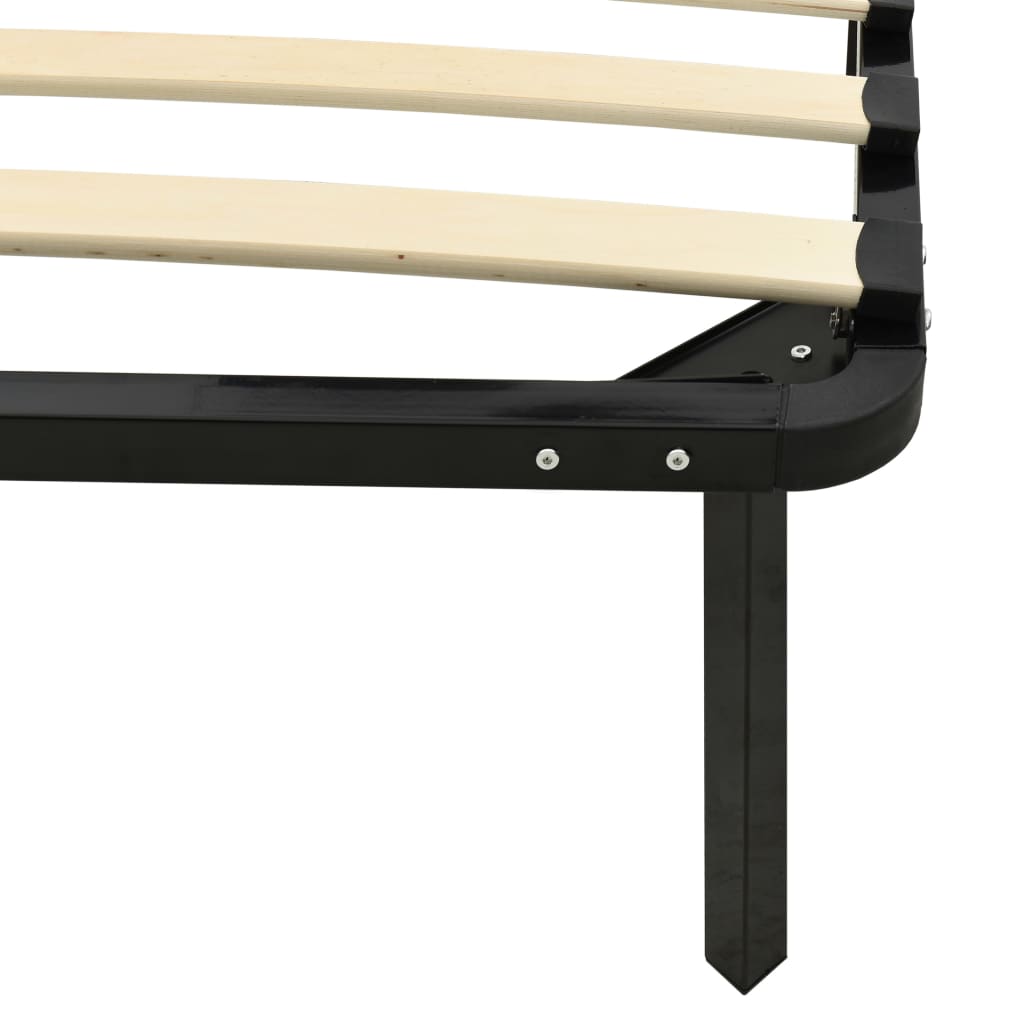 Bed Frame without Mattress Black Metal 100x200 cm